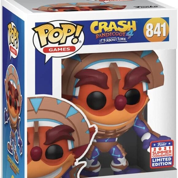 Funko Pop!  Crash Bandicoot -  Mask Armor #841 Summer Convention 2021 - Picture 2 of 5